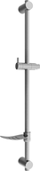 Mexen DF sprchová tyč s mýdlenkou 80 cm, kartáčovaná gun gray - 79382-66