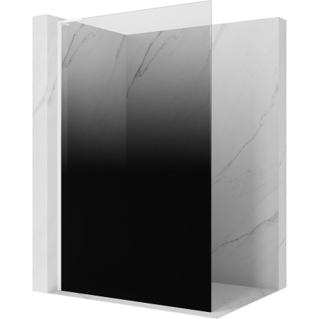 Mexen Kioto L sprchová stěna Walk-in 90 x 200 cm, černé ombre 8 mm, bílá - 800-090-103-20-76