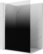 Mexen Kioto L sprchová stěna Walk-in 110 x 200 cm, ombre černá 8 mm, bílá - 800-110-103-20-76