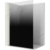 Mexen Kioto L sprchová stěna Walk-in 90 x 200 cm, ombre černá 8 mm, zlatá - 800-090-103-50-76