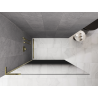 Mexen Kioto L sprchová stěna Walk-in 100 x 200 cm, ombre černá 8 mm, zlatá - 800-100-103-50-76
