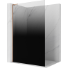 Mexen Kioto L sprchová stěna Walk-in 90 x 200 cm, černá ombre 8 mm, růžové zlato - 800-090-103-60-76