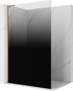 Mexen Kioto L sprchová stěna Walk-in 90 x 200 cm, černá ombré 8 mm, kartáčovaná měď - 800-090-103-65-76