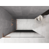Mexen Kioto L sprchová stěna Walk-in 110 x 200 cm, černé ombre 8 mm, kartáčovaná měď - 800-110-103-65-76