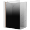 Mexen Kioto L sprchová stěna Walk-in 110 x 200 cm, černé ombre 8 mm, kartáčovaná měď - 800-110-103-65-76