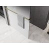 Mexen Kioto+ sprchová stěna s poličkou Walk-in 150 x 200 cm, bílý ombre 8 mm, zlatý kartáčovaný - 800-150-121-55-86