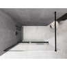Mexen Kioto+ sprchová zástěna s policí Walk-in 150 x 200 cm, ombre bílá 8 mm, černá - 800-150-121-70-86