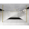 Mexen Kioto volně stojící sprchová stěna 100 x 200 cm, černá ombre 8 mm, zlatá kartáčovaná - 800-100-002-55-76