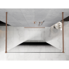Mexen Kioto volně stojící sprchová stěna 120 x 200 cm, ombre černá 8 mm, kartáčovaná měď - 800-120-002-65-76