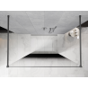 Mexen Kioto volně stojící sprchová zástěna 150 x 200 cm, černé ombre 8 mm, gun metal - 800-150-002-95-76