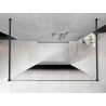 Mexen Kioto volně stojící sprchová stěna 100 x 200 cm, černá ombre 8 mm, kartáčovaná šedá zbraň - 800-100-002-66-76
