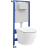 Mexen Lena podomítková WC sada pneumatik Tex Air Slim s WC mísou a pomalu padajícím sedátkem, bílá - 610030224000A