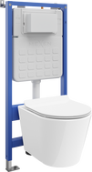 Mexen Rico zapuštěný WC set Tex Slim s WC mísou Tornado a pomalu padajícím sedátkem, bílý - 610030724000T