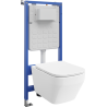 Mexen Riva podomítkový WC set Tex Air Slim s pneumatickým rámem, WC mísou Tornado a pomalu padajícím sedátkem, bílý