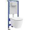 Mexen Carmen vestavěný WC set Tex Slim s miskou WC a pánví s pomalým zavíráním, bílý - 610030880500