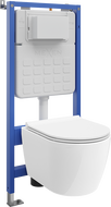 Mexen Carmen vestavěný WC set Tex Slim s miskou WC a pánví s pomalým zavíráním, bílý - 610030880500
