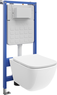 Mexen Timo podomítkový WC set Tex Air Slim s pneumatickým rámem s WC mísou Tornado a pomalu padajícím sedátkem, bílý