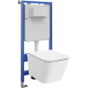Mexen Madox sada na podomítkový WC pneumatický rám Tex Air Slim s WC mísou a pomalu padajícím sedátkem, bílý