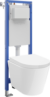Mexen Rico podomítkový WC set Tex W s úzkým rohem, s WC mísou Tornado a pomalu padajícím sedátkem, bílý