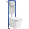 Mexen Teo vestavný WC set úzký rám, rohový Tex W s WC mísou Tornado a pomalu klesající deskou, bílý - 610530850600T