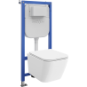 Mexen Madox sada WC pod omítku, pneumatický rám Tex Air E s WC mísou a pomalu uzavíratelným sedátkem, bílá