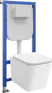 Mexen Teo vestavná WC sada Tex E s WC mísou a pomalu sklápěcím sedátkem, bílá - 610930850600