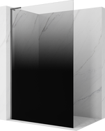 Mexen Kioto L sprchová stěna Walk-in 120 x 200 cm, černé ombre 8 mm, broušená gun gray - 800-120-103-66-76