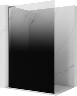 Mexen Kioto L sprchová stěna Walk-in 80 x 200 cm, černé ombre 8 mm, kovová zbraň - 800-080-103-95-76
