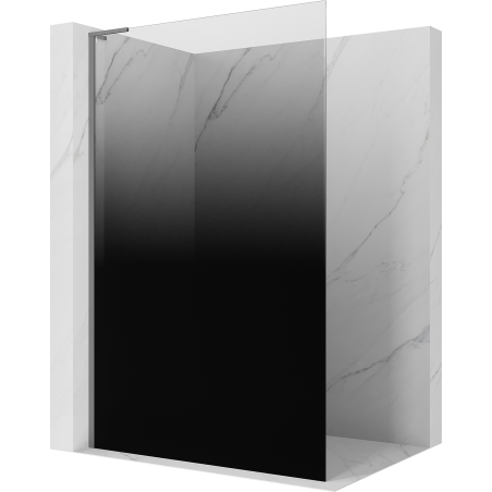 Mexen Kioto L sprchová stěna Walk-in 90 x 200 cm, ombre černá 8 mm, gun metal - 800-090-103-95-76
