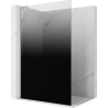 Mexen Kioto L sprchová stěna Walk-in 90 x 200 cm, ombre černá 8 mm, kartáčovaný nikl - 800-090-103-97-76