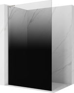 Mexen Kioto L sprchová stěna Walk-in 90 x 200 cm, ombre černá 8 mm, kartáčovaný nikl - 800-090-103-97-76