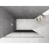 Mexen Kioto L sprchová stěna Walk-in 100 x 200 cm, černé ombre 8 mm, kartáčovaný nikl - 800-100-103-97-76