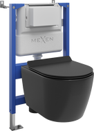 Mexen Carmen podomítková WC sada pneumatický rám Tex Air XS-F s WC mísou Tornado a pomalu uzavíratelným sedátkem,