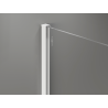 Mexen Kioto+ sprchová stěna s poličkou Walk-in 80 x 200 cm, ombre černá 8 mm, bílá - 800-080-121-20-76