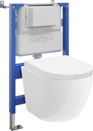 Mexen Lena podomítková WC sada pneumatický rám Tex Air XS-F s WC mísou a pomalu padajícím sedátkem, bílá