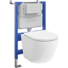 Mexen Lena sada WC pod omítku tlaková Tex Air XS-F s toaletní mísou Tornado a tichou sklápěcí deskou, bílá