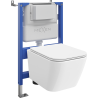 Mexen Madox podomítkový WC set pneumatický rám Tex Air XS-F s WC mísou a pomalu zavírací prkénko, bílý - 610830154000A