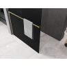 Mexen Kioto+ sprchová stěna s poličkou Walk-in 90 x 200 cm, černé ombre, zlatá, 8 mm - 800-090-121-50-76