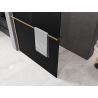 Mexen Kioto+ sprchová stěna s policí Walk-in 90 x 200 cm, ombre černá 8 mm, zlatá kartáčovaná - 800-090-121-55-76