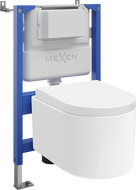 Mexen Sofia podomítková sada WC pneumatický rám Tex Air XS-F s WC mísou a pomalu klesající deskou, bílá - 610830540200A
