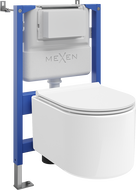 Mexen Sofia podomítkový WC set pneumatik Tex Air XS-F s WC mísou a pomalu padajícím sedátkem, bílý - 610830540500A