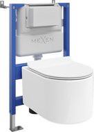 Mexen Sofia sada WC pod omítku Tex Air XS-F s pneumatikem, s WC mísou Tornado a pomalým zavíráním, bílá - 610830544000TA