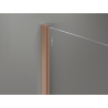 Mexen Kioto+ sprchová stěna s policí Walk-in 80 x 200 cm, ombre černá 8 mm, kartáčovaná měď - 800-080-121-65-76