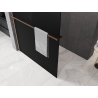 Mexen Kioto+ sprchová stěna s policí Walk-in 80 x 200 cm, ombre černá 8 mm, kartáčovaná měď - 800-080-121-65-76