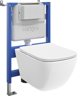 Mexen Timo podomítkový WC set s pneumatickým rámem Tex Air XS-F s WC mísou Tornado a pomalu sklápějícím prkénkem,