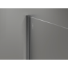 Mexen Kioto+ sprchová stěna s policí Walk-in 90 x 200 cm, černé ombre 8 mm, kartáčovaná temně šedá