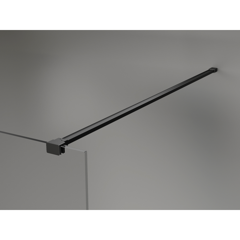 Mexen Kioto+ sprchová stěna s poličkou Walk-in 80 x 200 cm, ombre černá 8 mm, černá - 800-080-121-70-76