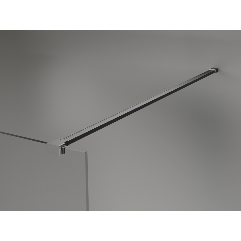 Mexen Kioto+ sprchová stěna s policí Walk-in 80 x 200 cm, ombre černá 8 mm, gun metal - 800-080-121-95-76