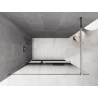 Mexen Kioto+ sprchová stěna s policí Walk-in 80 x 200 cm, ombre černá 8 mm, chrom - 800-080-121-01-76