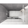 Mexen Kioto+ sprchová stěna s poličkou Walk-in 150 x 200 cm, ombre černá 8 mm, bílá - 800-150-121-20-76